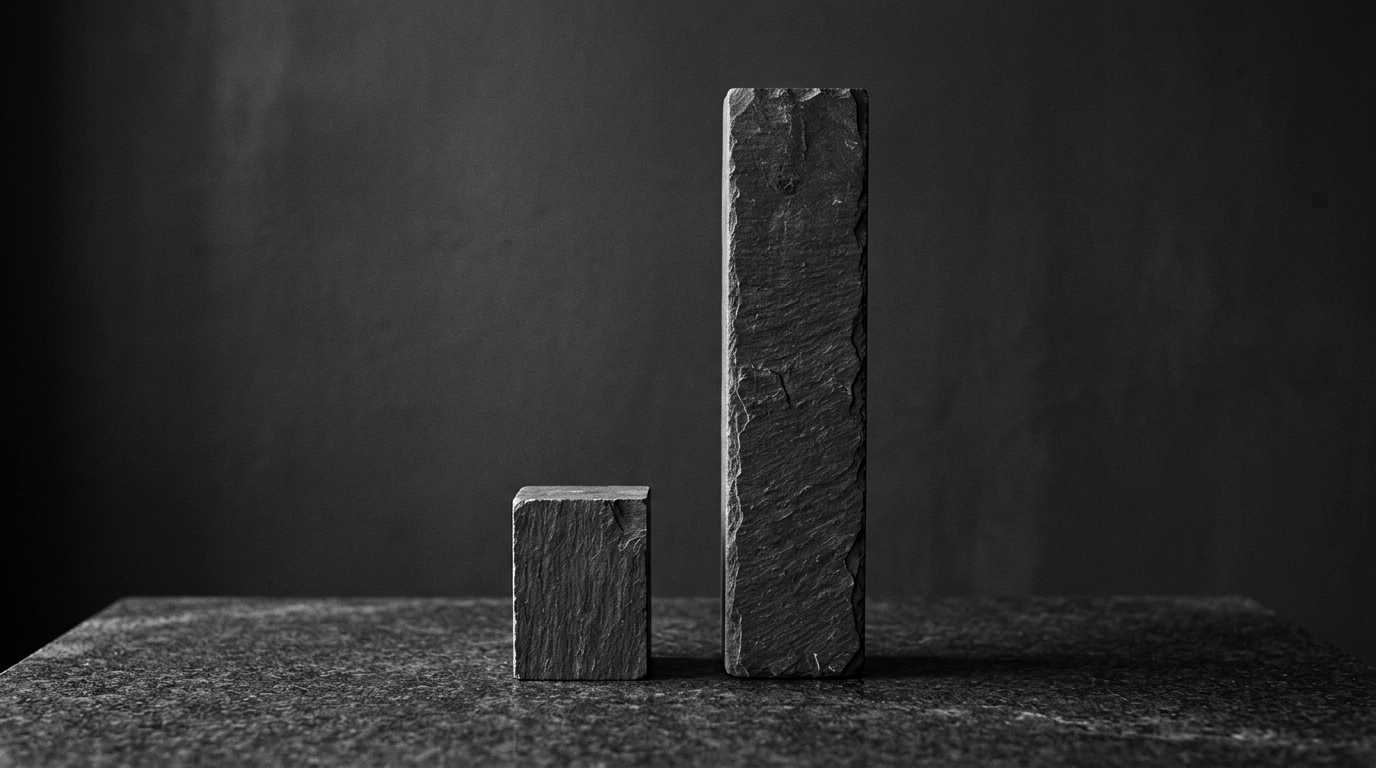 Side-by-side comparison: a small bar labeled non-compliant product line revenue 38 million euros next to a much larger bar labeled total worldwide group turnover 4 billion euros, with an arrow showing the 2.5% fine is calculated on the large bar not the small one